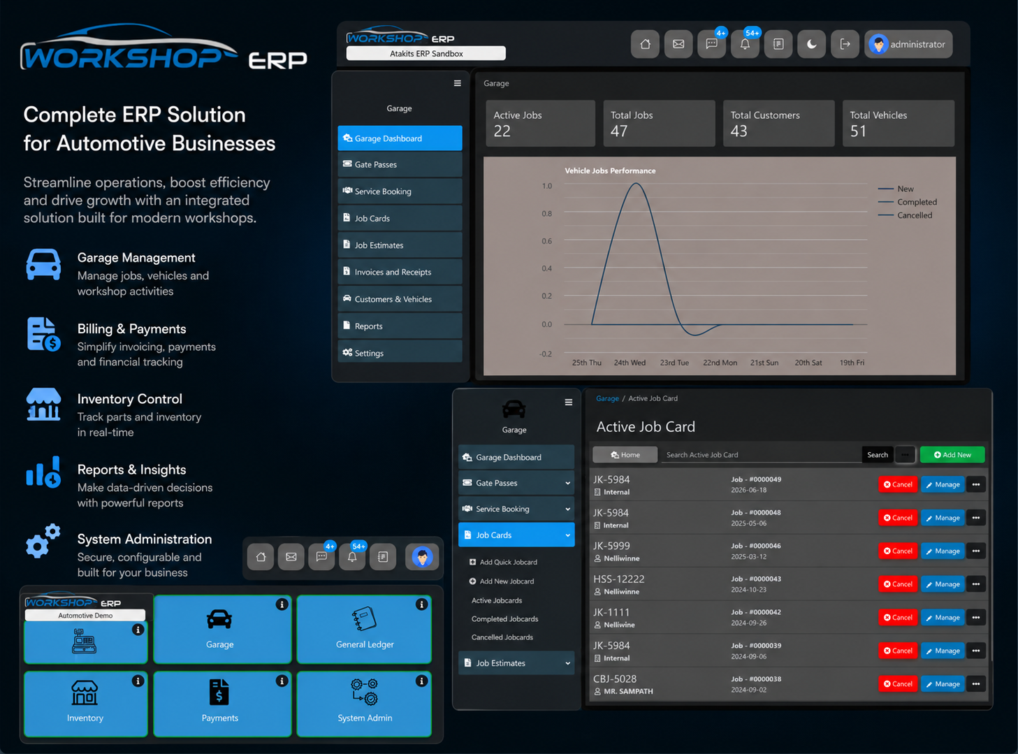 Workshop ERP Dashboard